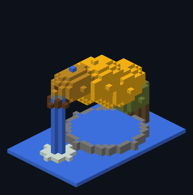 /bm a fountain in the shape of a banana